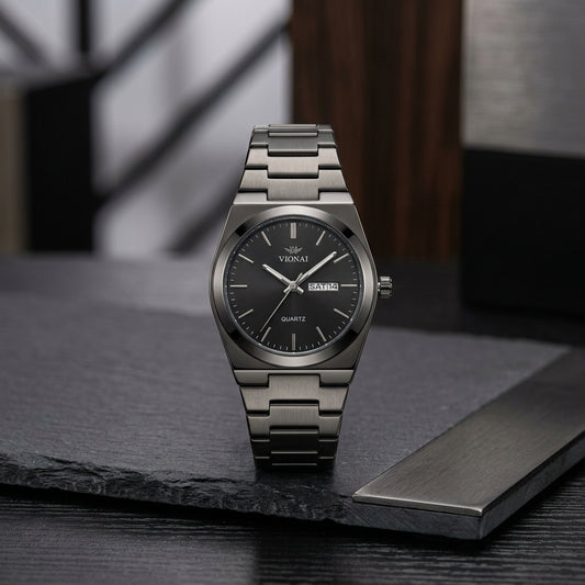Wokai Stainless Steel Waterproof Men’s Watch